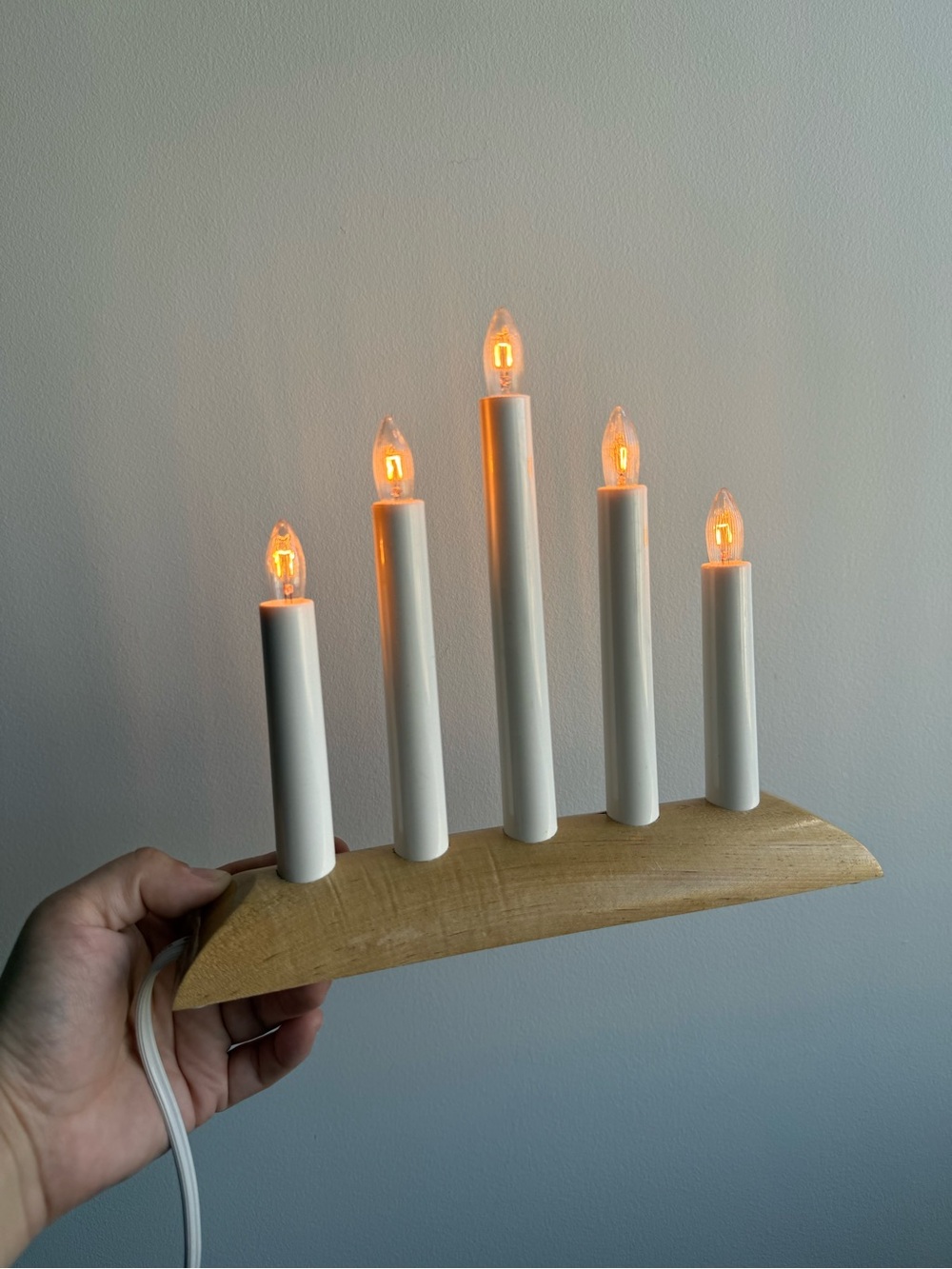 Vintage IKEA c2002 Strala 5 Light Candelabra Tabletop Light Plug In Working